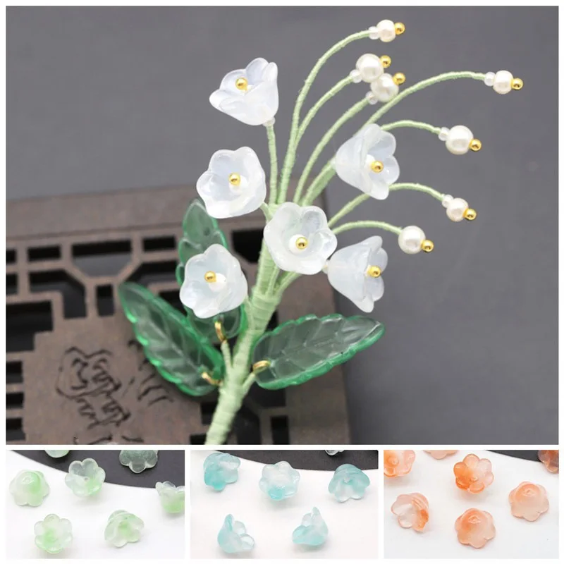 10pcs 12mm Flower Shape Lampwork Crystal Glass Loose Beads for Jewelry Making DIY Crafts Findings