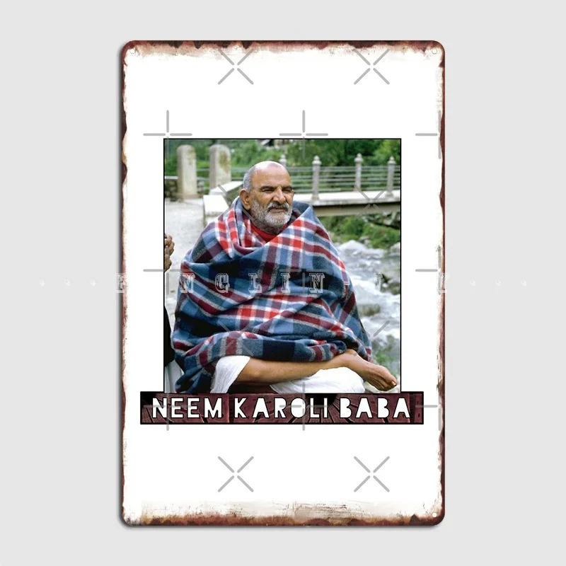 World Famous Saint Neem Karoli Baba Ji Metal Sign Club Home Wall Custom Wall Decor Tin Sign Poster