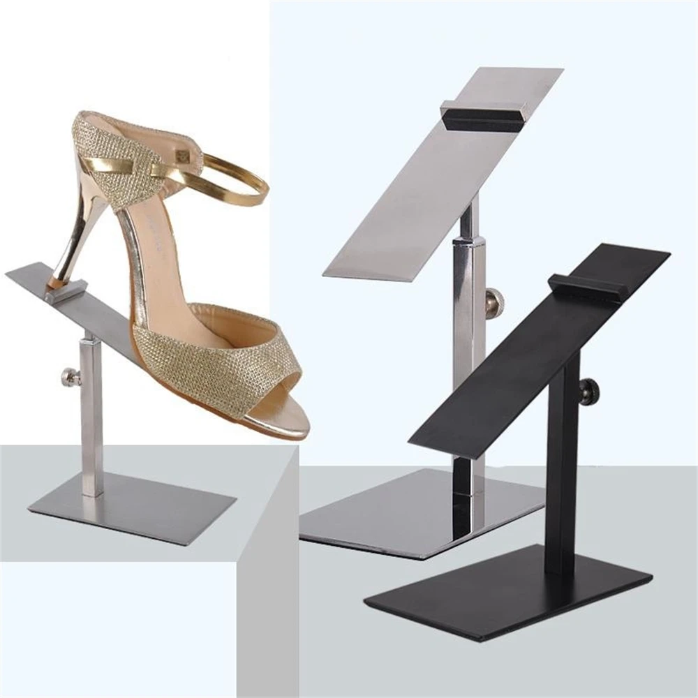 

Stainless Steel Shoe Bracket Shoes Display Rack On Table Shelf Shop Window High-heeled Shoes Display Riser Stand