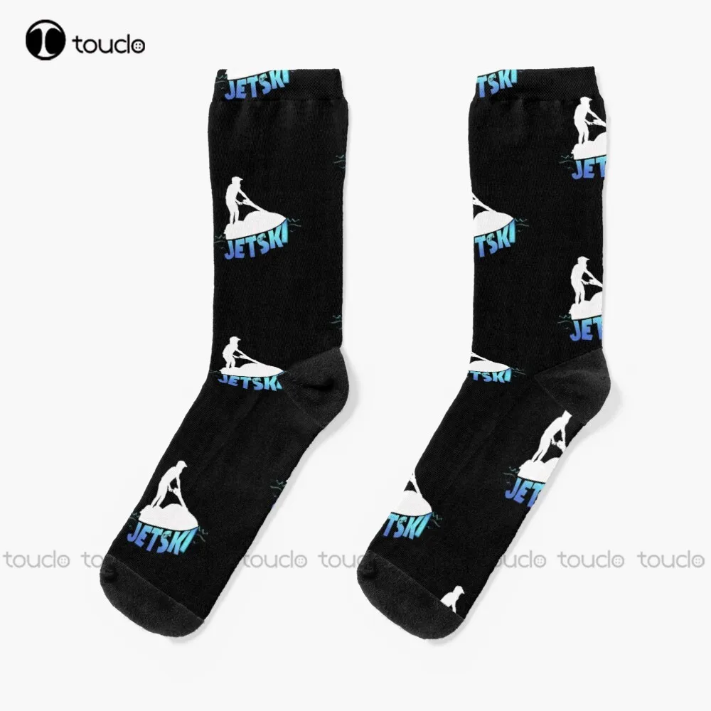 Stand Up Jet Ski On The Water Socks Socks Women Personalized Custom Unisex Adult Teen Youth Socks 360° Digital Print Funny Sock