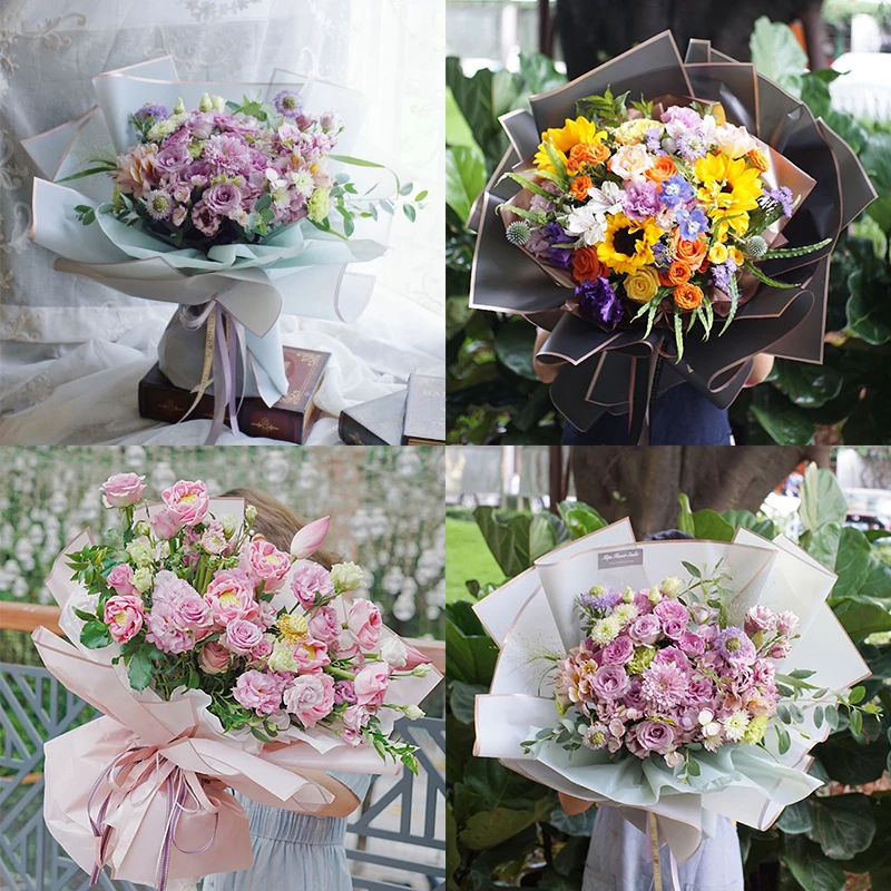 5 Sheets Phnom Penh Mist Face Flowers Waterproof Packaging Paper DIY Crafts Wedding Valentine\'s Day Bouquet Gifts Box Wrap Paper