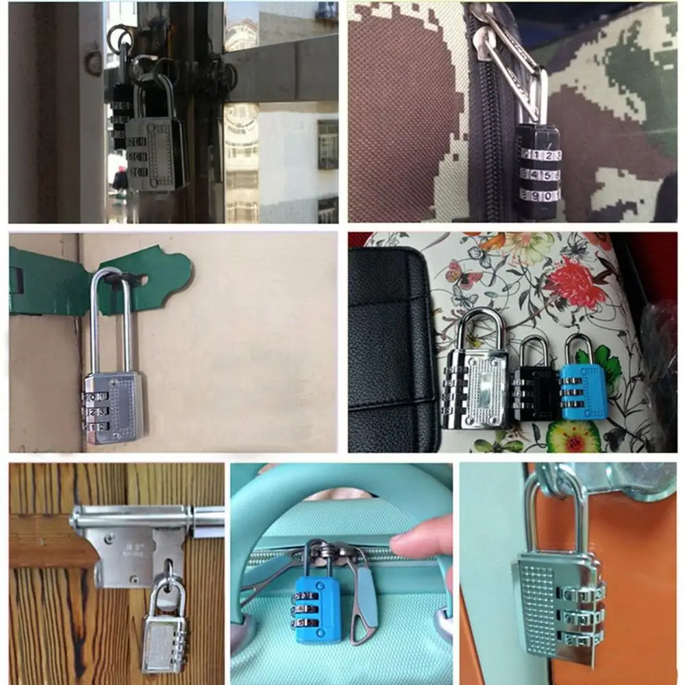 Mini Anti-theft Code Lock Multifunktionale Reise Koffer Gepäck Sicher Vorhängeschloss Zink-legierung Code Lock