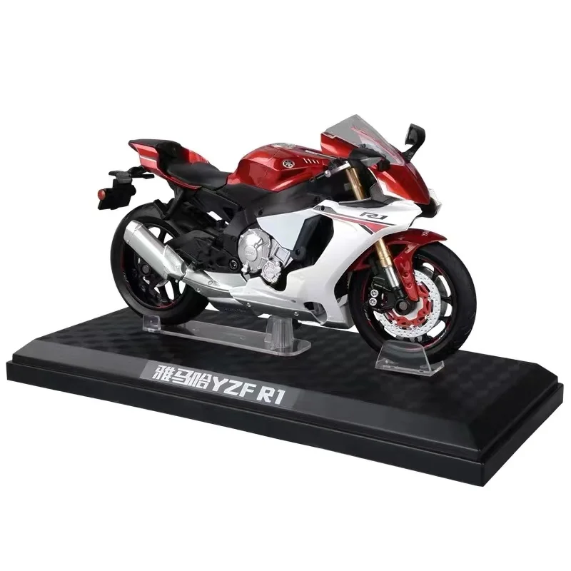 1:12 Yamaha YZF-R1 YZFR1 Racing Motorcycles Simulation Alloy Motorcycle Model Shock Absorbers Collection Toy Car Kid Gift