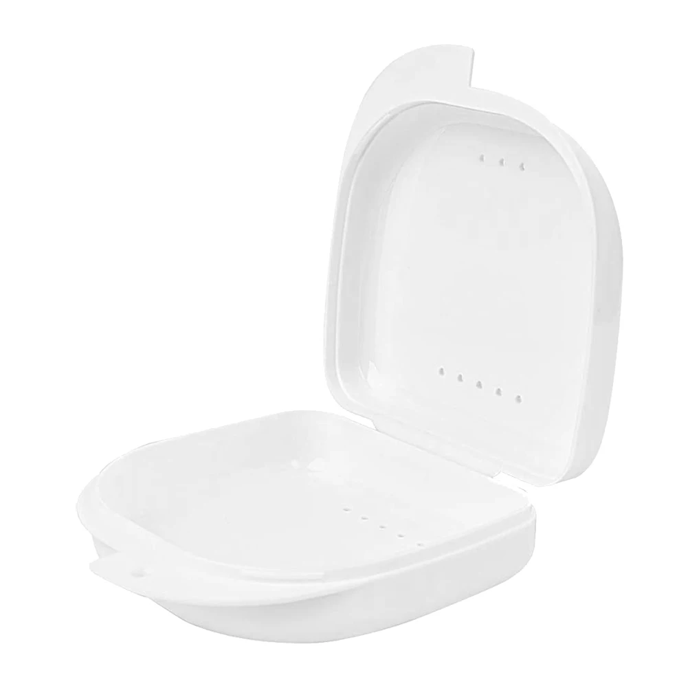 1 PC 2 Colors Portable Dental Appliance Supplies Tray Denture Storage Box Mouth Guard Container Braces Case Health Care