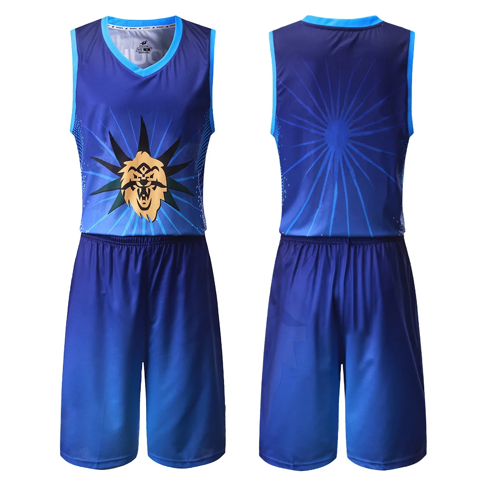 

2020 Sublimation Reversible Basketball Uniforms Men'S Suit Tracksuit Short Sleeve Shorts Two-Piece Basketball Shirt