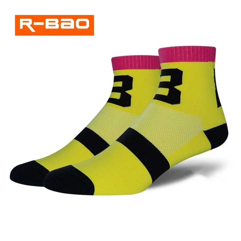 2022 R-BAO Professional Striped Cycling Socks For Men Quick-dry Breathable mtb Bicycle Sports Sock Bike Europe Size 39-44