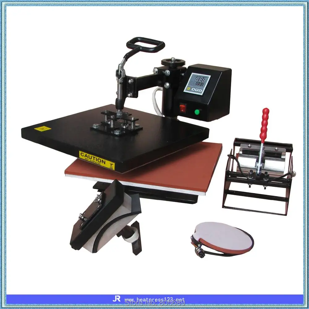 4 in 1 Combo Flatbed T-shirt Printing Heat Press Machine Multinational Combo Transfer Machine Heat Press Printing Machine