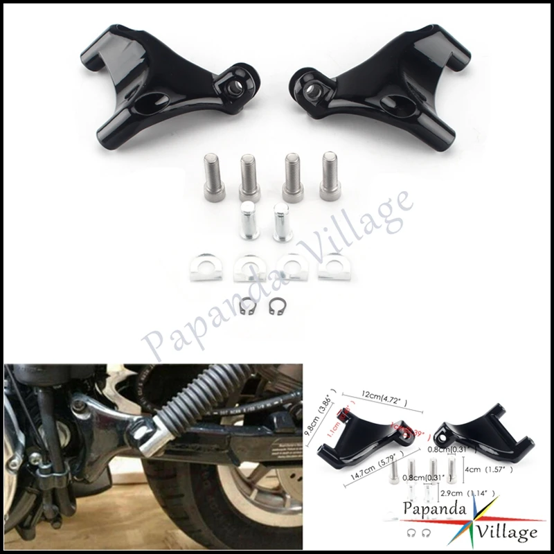 

For Harley Motorcycle Foot Pedal Footrest Footpeg Mount Bracket Kit Chrome/Black For Sportster XL883 XL1200 XL Custom 2004-2013