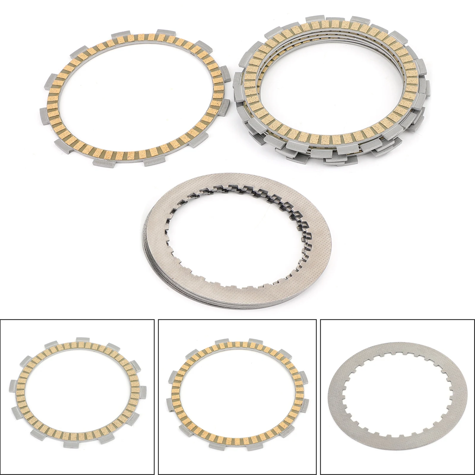 Topteng Kupplungssatz Eisen- und Reibplatten für Suzuki SP DR500 600 LS 400 650 1981–2017, Motorradzubehör