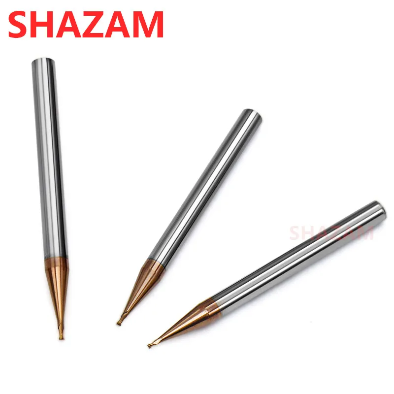 Micro Milling Cutter Alloy Coating Tungsten Steel Tool Cnc Maching Small Diameter Endmill Top Face Cutter Milling Machine Tools