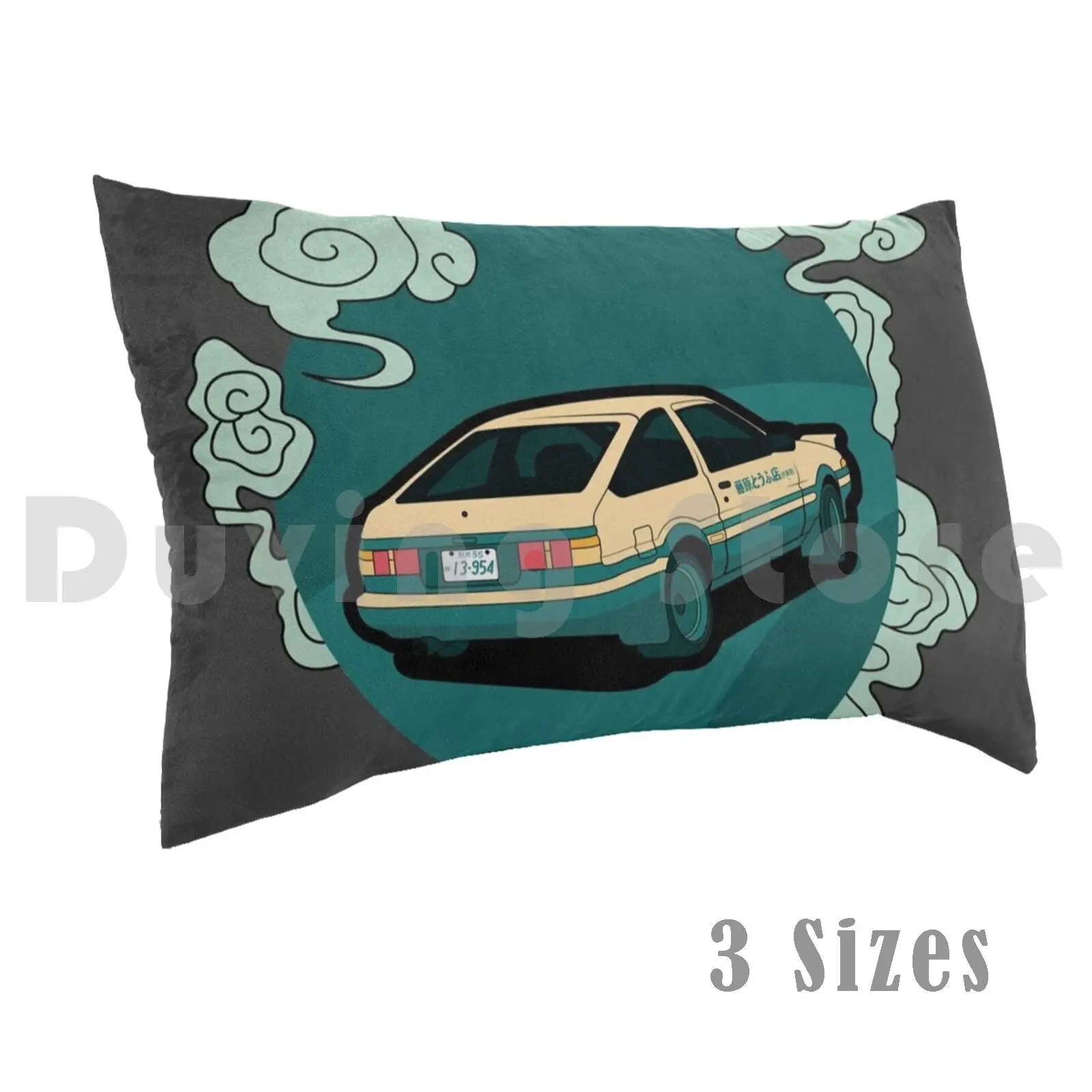 Initial D – Hachiroku Design Pillow Case Printed 35x50 Hachiroku Initial D Initial Japan Japanese Panda