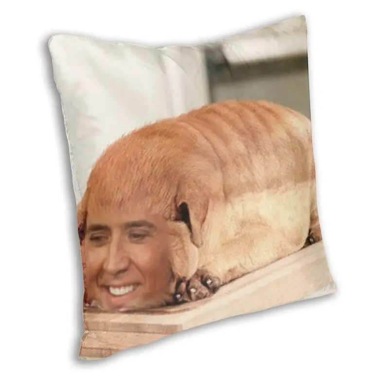 Nicolas Cage Meme Square Pillowcover Home Decorative Filmmaker Cushion Cover Throw Pillow for Living Room Double-sided Printing