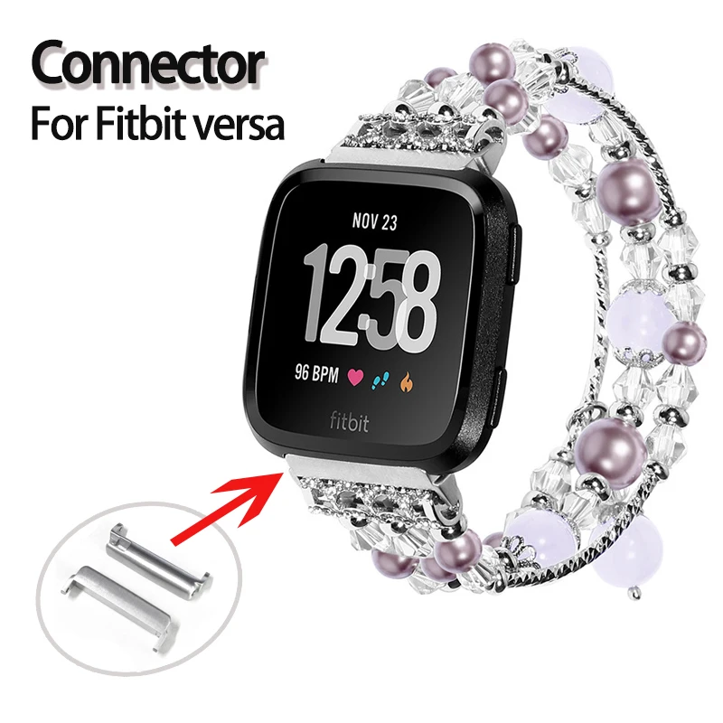 Adapter Connector For  For Fitbit versa band watch Stainless Steel Strap adaptor accessories  with pin support wholesale