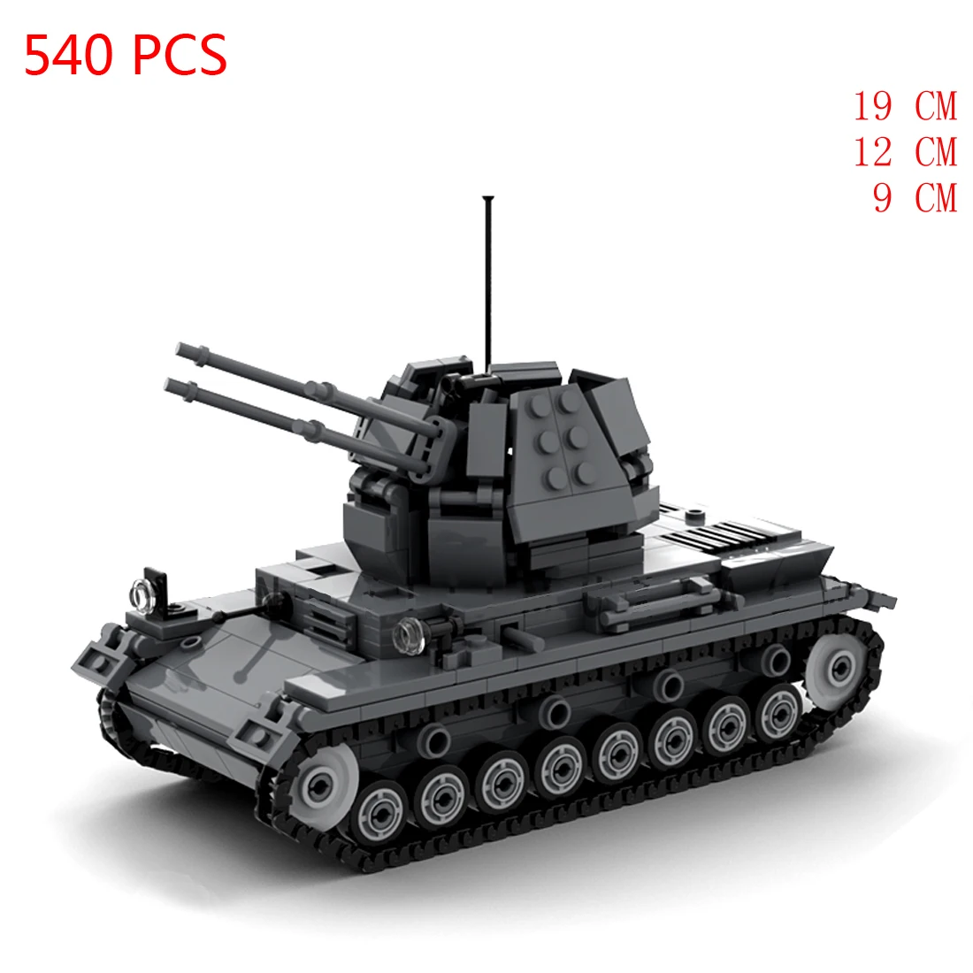 

hot military WW2 technical German Army Whirlwind Anti-aircraft tanks IV /20mm quadruplet war Building Blocks weapons bricks toys