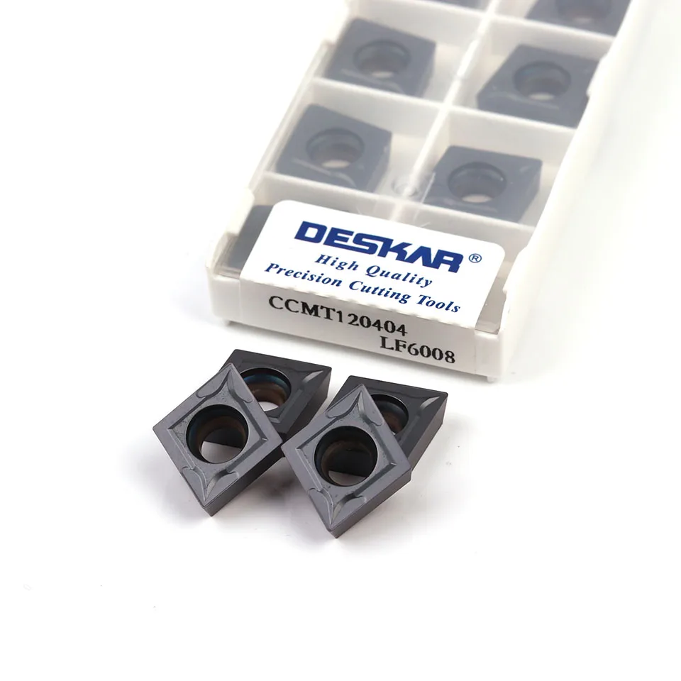 DESKAR CCMT120404 LF6008 CCMT120408 LF6008 carbide inserts CNC lathe turning inserts for steel and stainless steel processing