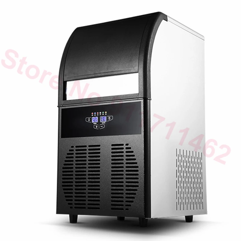 นมชา Shop 220V อัตโนมัติน้ำแข็งเครื่องเชิงพาณิชย์ Cube Ice Maker 68กก./24H 275W