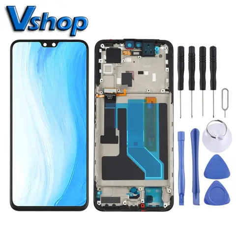 AMOLED LCD Touch Screen Digitizer Full Assembly with Frame for Vivo S7 V2020A Mobile Phone LCD Display Replacement Parts