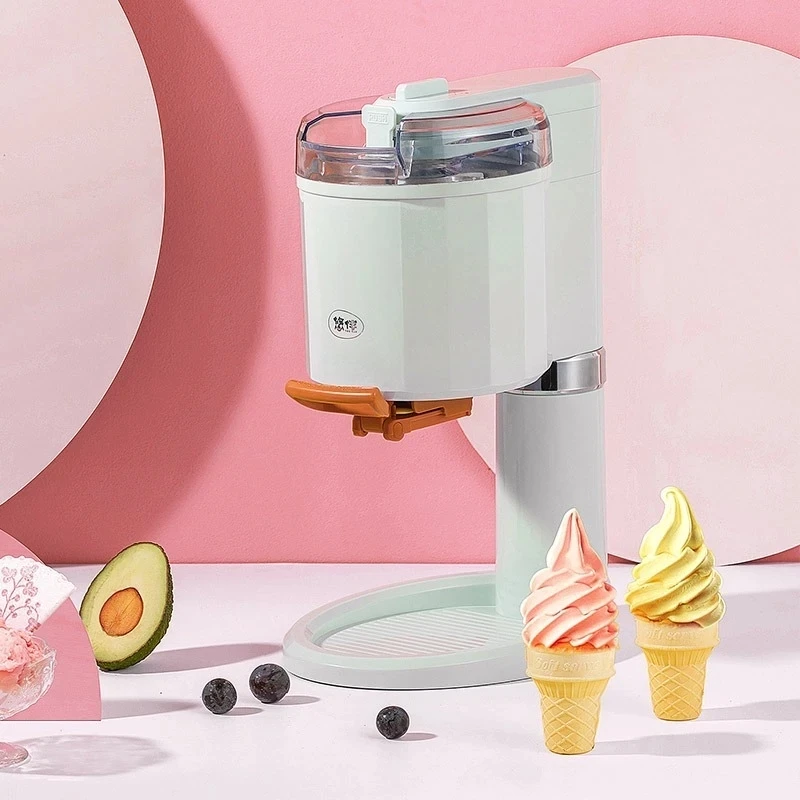 220V Machine Icecream Fully Automatic Mini Fruit Ice Cream Maker for Home Electric DIY Kitchen Kids Slush Roll