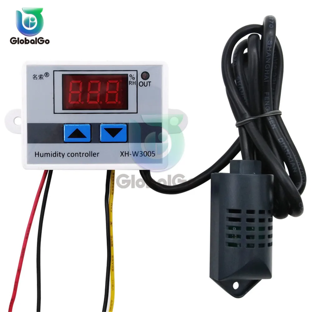 Digital LED Humidity Controller Hygrometer Humidity Control Switch Hygrostat SHT20 Humidity Sensor XH-W3005 W3005 220V 12V 24V