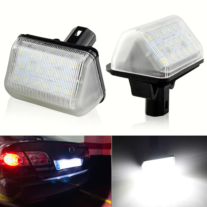 

2x No Error LED License Plate Light For Mazda CX-5 CX-7 Mazda Speed 6 Mazda 6 Sedan GY GJ GH GG Canbus Number License Plate Lamp