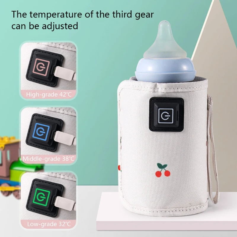 Chauffe-biberon Portable USB pour bébé, sac de voyage, chauffe-lait pour nourrissons, Thermostat, couvercle chauffant pour aliments