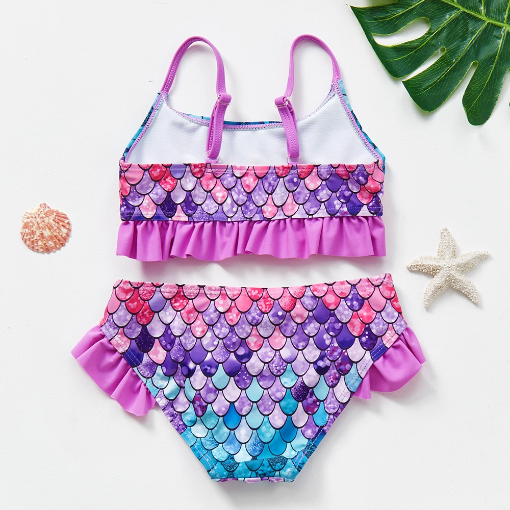 1~14Y Girls Swimsuit Girls swimwear Two pieces Kids Bikini set Biquini Infantil Swimming suit for children-ST108mix