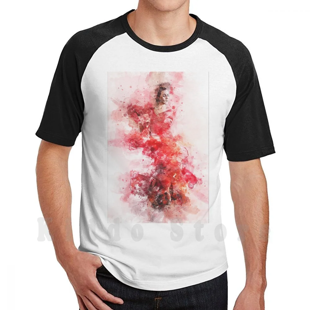 Camiseta de bailarina de Flamenco de algodón para hombre, camiseta fresca con estampado artesanal, bailarina de Flamenco, danza Flamenco, música Flamenco, España, español