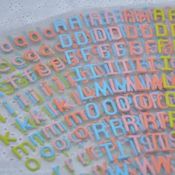 Low price 8 Sheets Alphabet Letters Sticker 24Cm*12Cm  Self Adhesive Lowercase Uppercase Puffy Sticker Decorative Scrapbooking