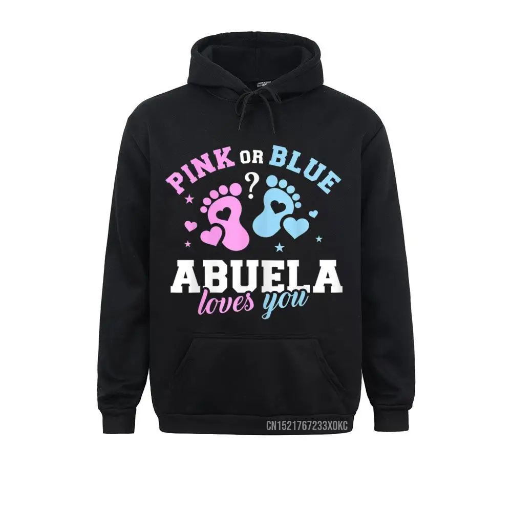 Womens Pink Or Blue Abuela Loves You Gender Reveal Pregnancy Hoodie Youth Hoodies Comics Mother Day Sweatshirts Clothes