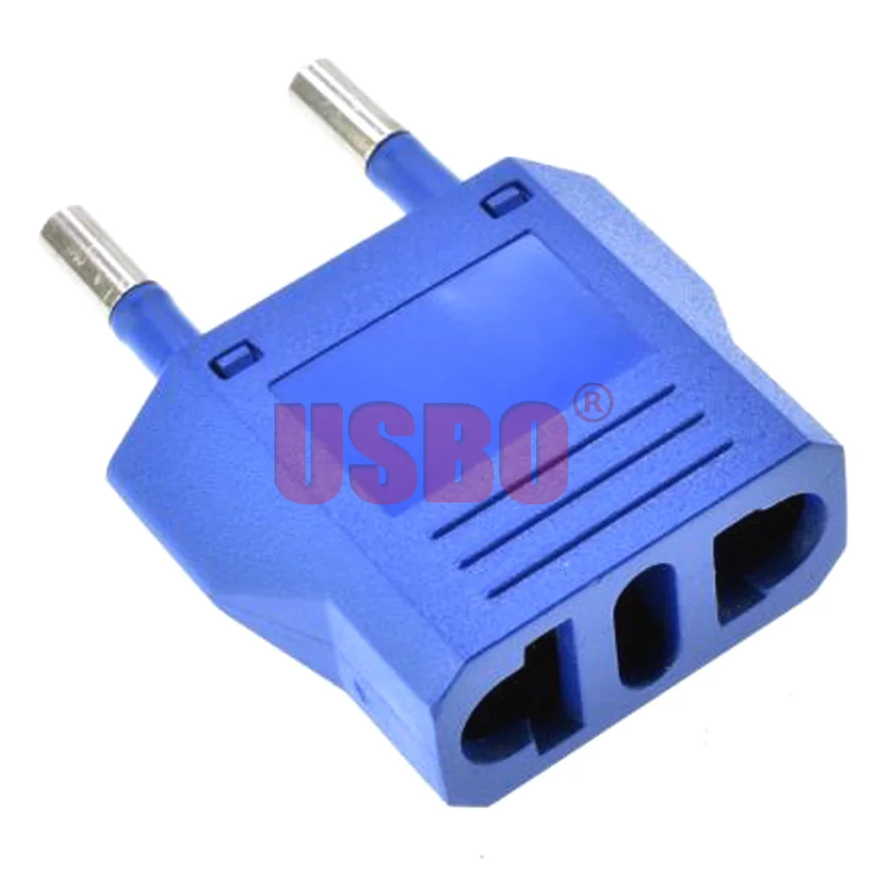 Портативный дорожный адаптер с Европейским штырьком 4,0 мм, черный, белый, 6 А, 125 В/250 В, маленький Электрический преобразователь розеток ЕС/США в ЕС