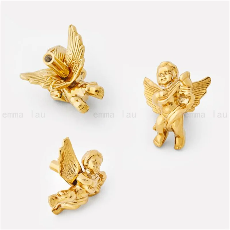 Angel Brass Handle Furniture Knob and Handle Drawer Cabinet Door Knobs Cupboard Wardrobe Pulls Handles