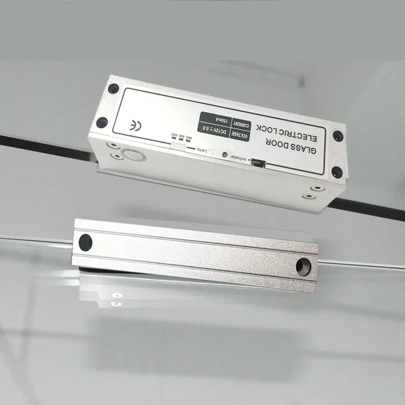 DC 12V Frameless Glass Door Electric Bolt Lock Time Adjustment Auto Locked Left and Right Open