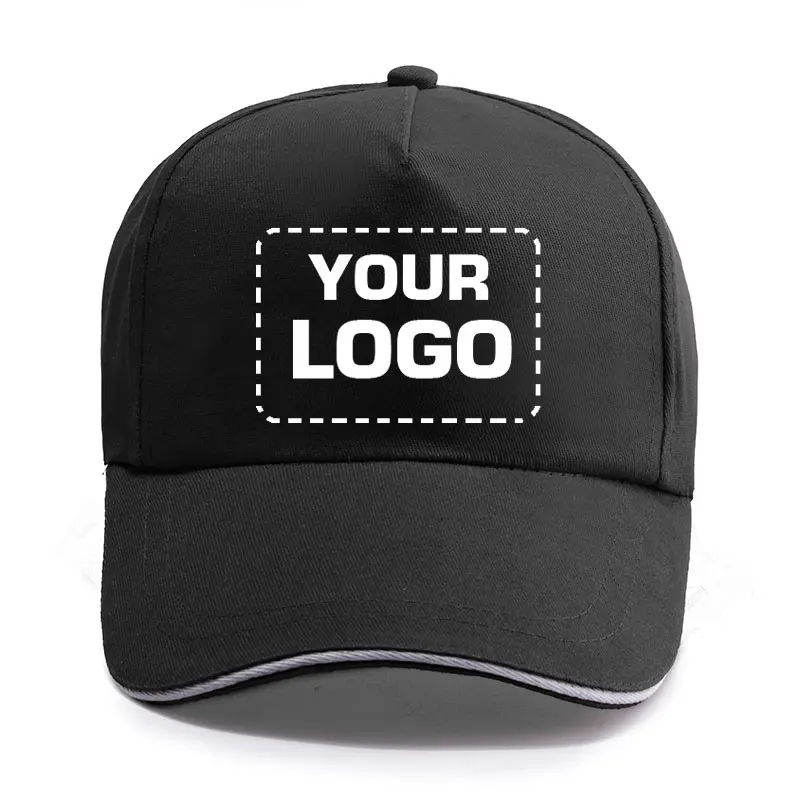 YOUR LOGO personalized customized DIY Printed Cotton Trucker Caps Baseball Cap Men Women Unisex Fashion Snapback Hip Hop Hats