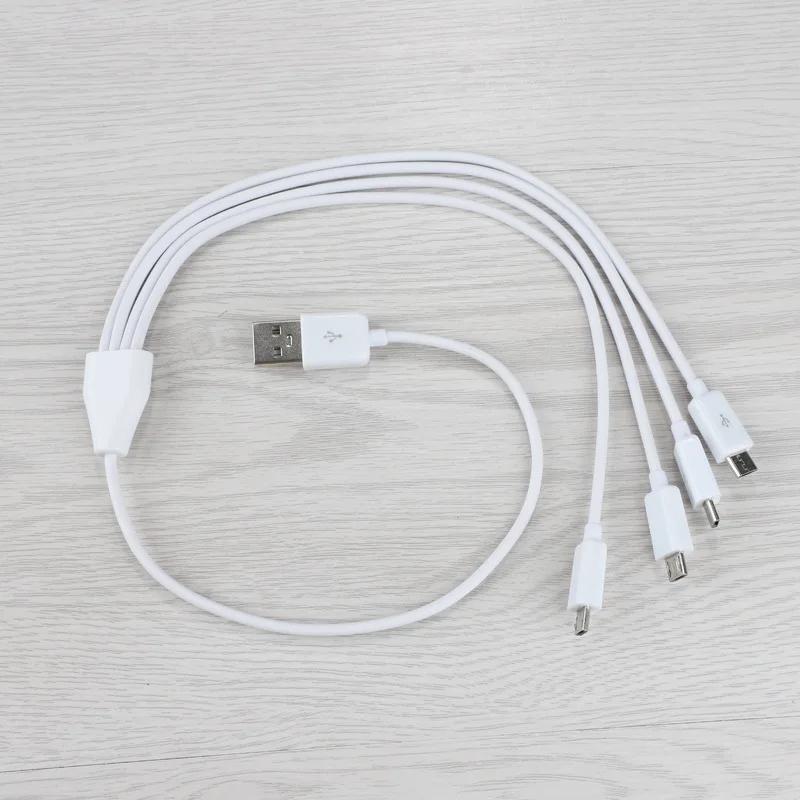 0.5M 4 Port Micro USB to USB Splitter Charging Cable For Smartphone Tablet