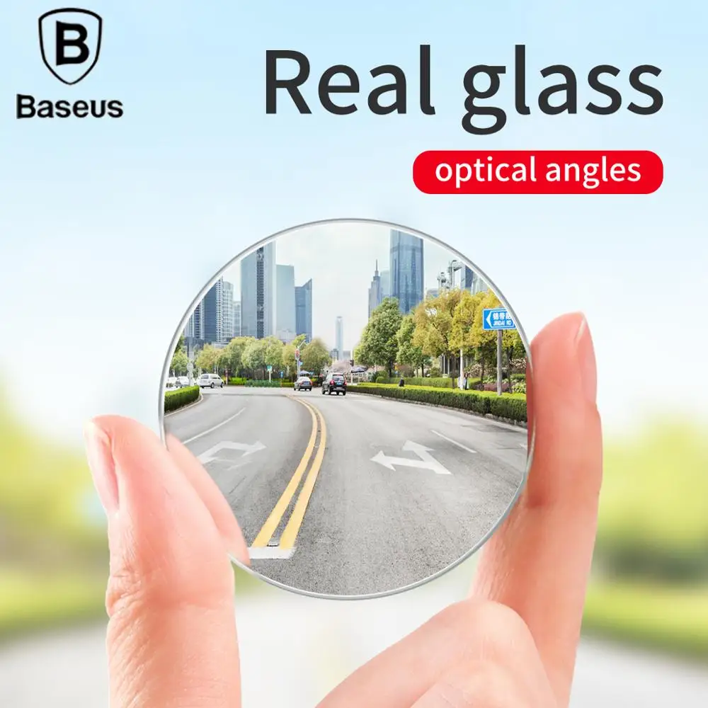 Baseus 2 Pcs Full View HD รถกระจกมองหลังสำหรับรถยนต์กระจกมองหลัง Anti ตาบอดที่จอดรถ Rimless กระจก