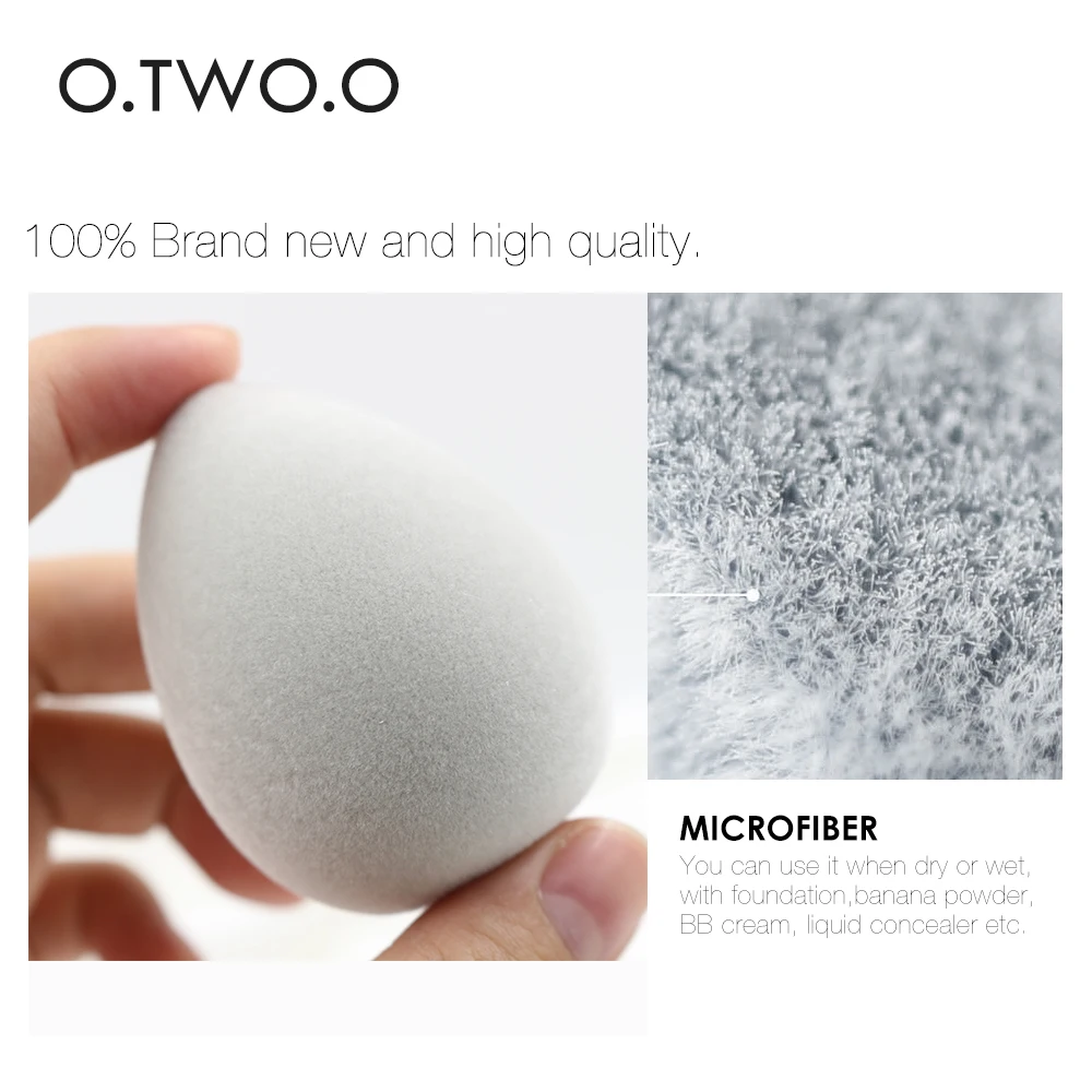 O.TWO.O 1 PCS Water Drop Velvet Beauty Makeup Sponge Puff Foundation Powder Smooth Women Beauty Blending Sponge Makeup Tool 9920