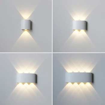 防水アルミニウムLEDウォールランプ,屋外照明,ウォールライト,寝室,リビングルーム,廊下,ガーデンライト,ウォールライト