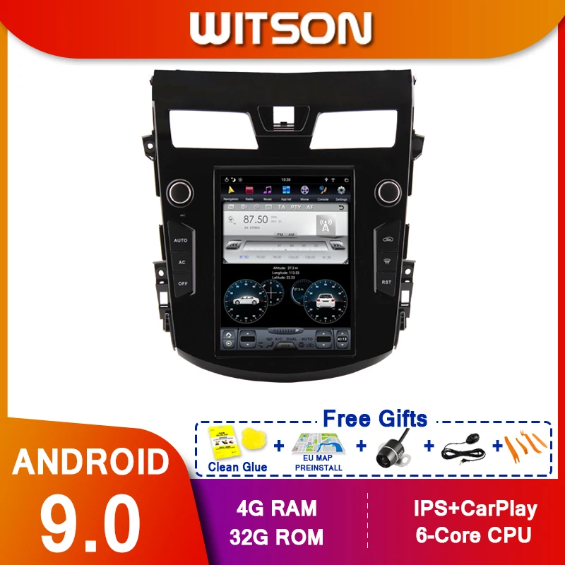 

WITSON Tesla Style Vertical Screen Android 9.0 For NISSAN TEANA 2013 Car Radio Automotivo Multimedia Player Navigation