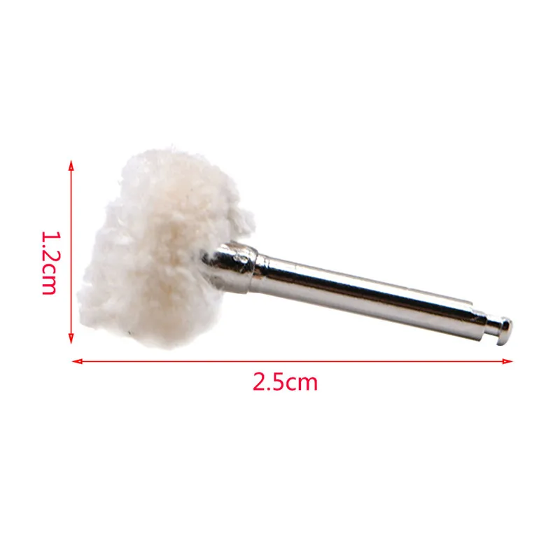 10Pcs/bag Dental Polishing Wheel Wool Cotton Polishing Teeth Polisher Brushes Polishers for Low Speed Contra Angle Handpiece