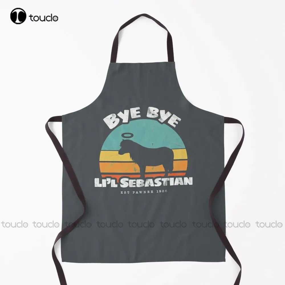 New Bye Bye Li'L Sebastian • Est Pawnee 1986 Apron Funny Aprons For Women Unisex