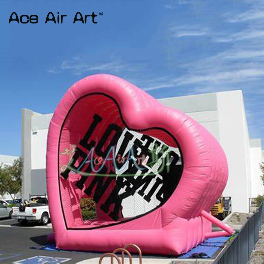 Custom Inclined Inflatable Heart, Inflatable Valentine's Day Decoration For Outdoor Party/Advertising Made By Ace Air Art