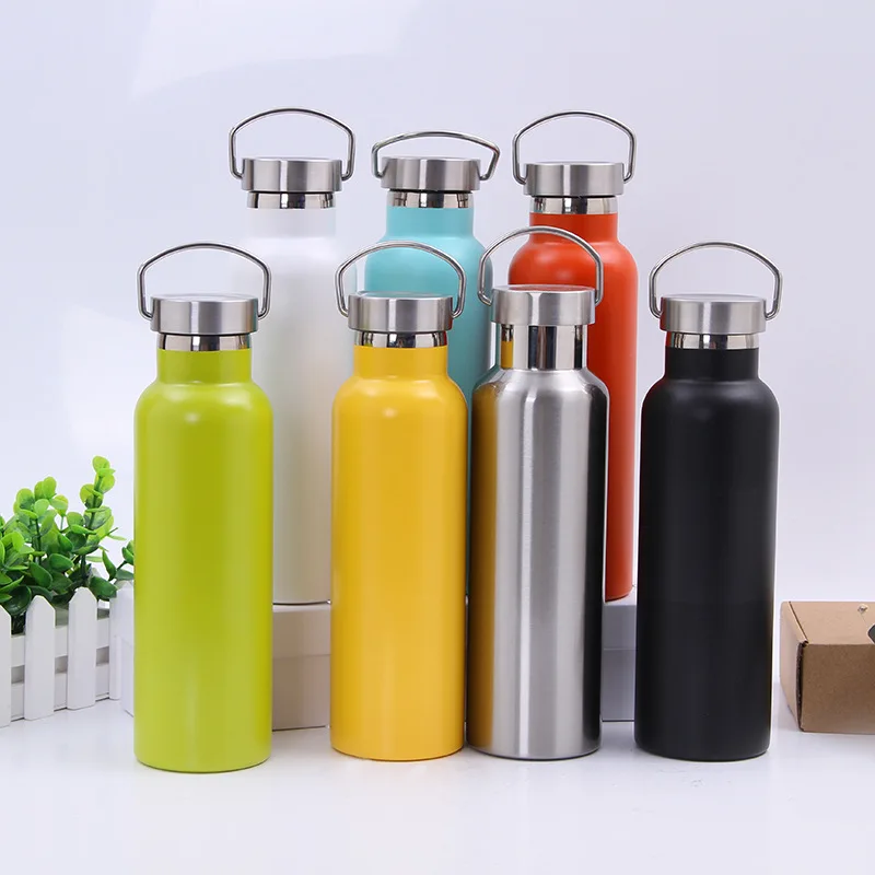 New Large Capacity Stainless Steel Thermos Portable Vacuum Flask Insulated Tumbler with Rope Thermo Bottle 500/600/750/1000ml