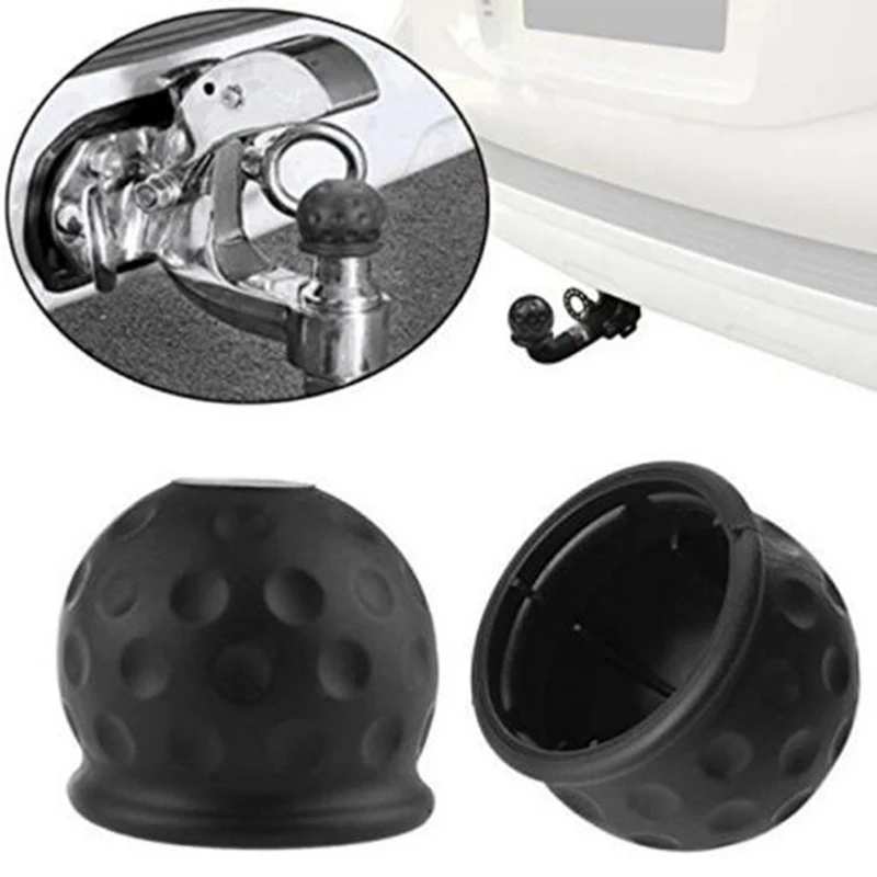 Multipurpose Universal 50mm Black  Tow Bar Ball Cover Cap Towing Hitch Caravan Trailer Towball Protect