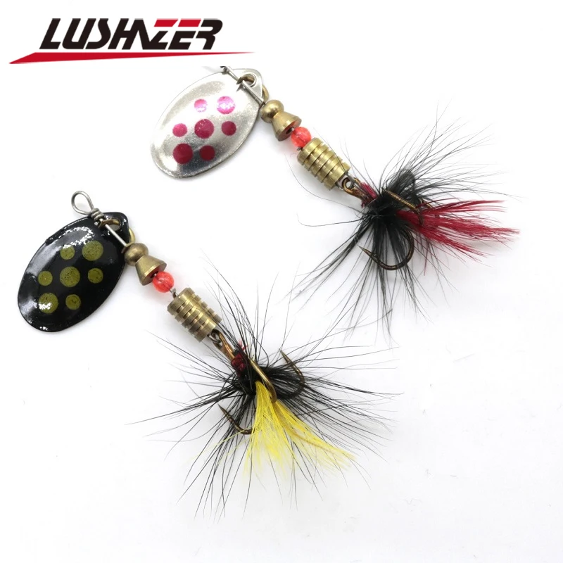 LUSHAZER fishing spinners spoon4.5g57mm esche artificiali pesca spinning saltwater fishing lures carp fishing tackles fish spoon
