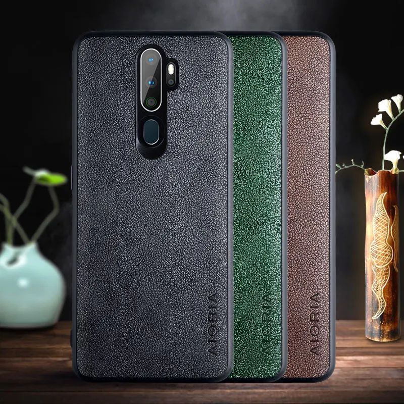 Case for Oppo A5 A9 2020 A11X A11 coque Retro business PU leather Skin covers for Oppo A5 2020 case funda capa