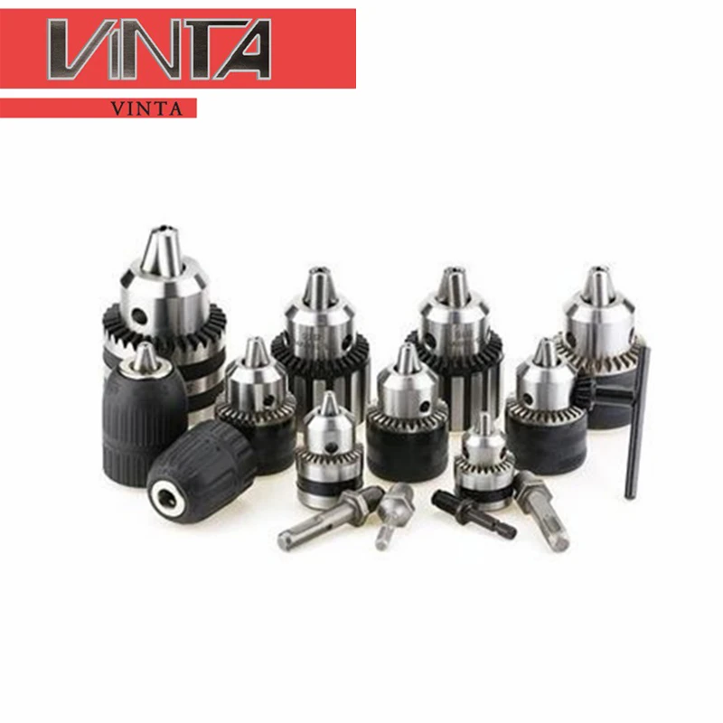 Drill Chuck Drill Press Bench Drill Heavy Steel Three Jaw Taper Threaded Pistol Drill b12 b16 b18 b22 Drill Chuck