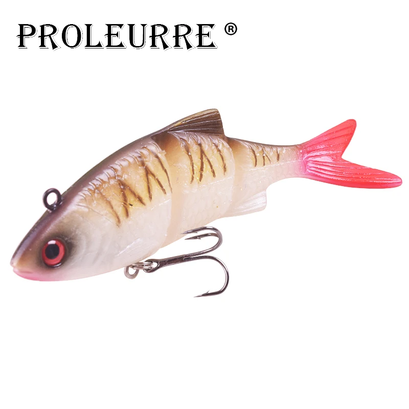 

1Pcs Fishing Wobblers Fishing Lures soft Silicone Multi Jointed Sections 12cm 31g Artificial Rubber Bait Trolling Pike Bass Carp