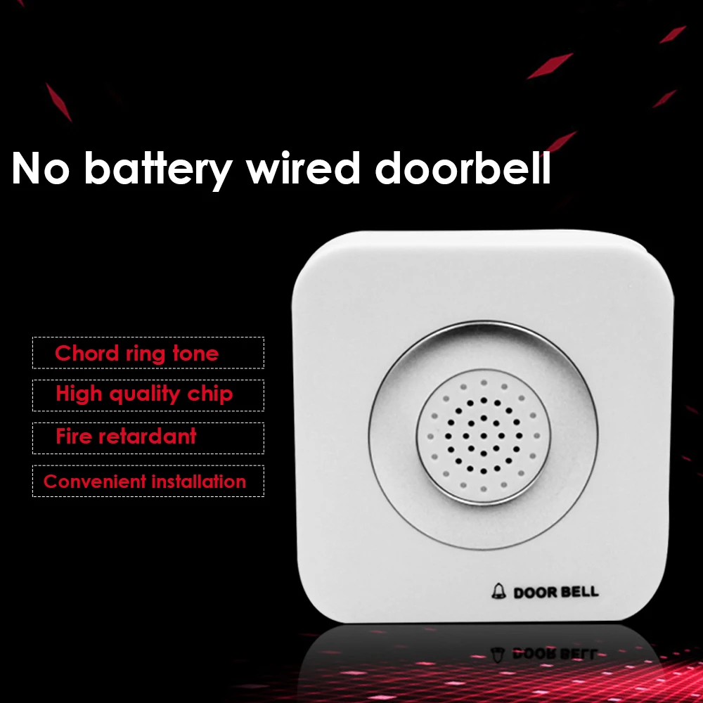 12V Wired Doorbell 4 Core Wire Access Control System for Home Hotel External Door Bell Door Hardware Home Improvement