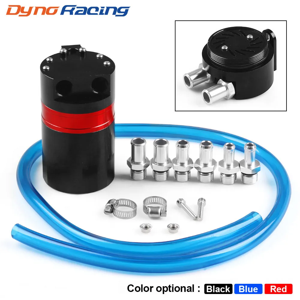 

Universal Aluminum Reservior Oil Catch Can Tank With 6 Fittings BX101994