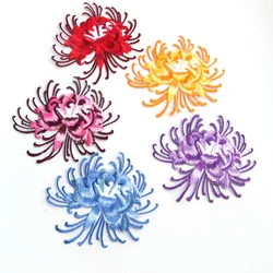 Fashion floral embroidered Patches for Clothing iron on Embroidery Stickers Clothing Applique flowers Decoration Badge parche